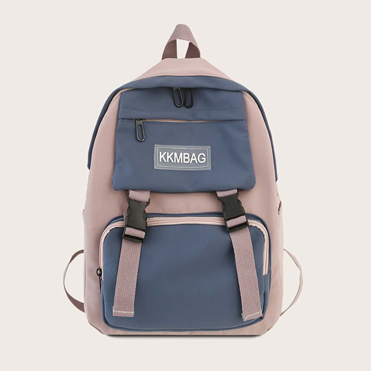 

Two Tone Pocket Front Backpack, Multicolor
