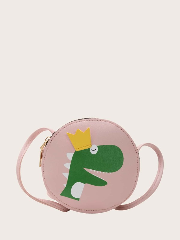 

Girls Dinosaur Graphic Crossbody Bag, Pink