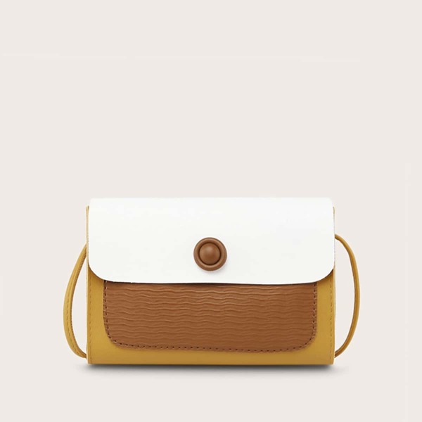 

Colorblock Flap Crossbody Bag, Multicolor