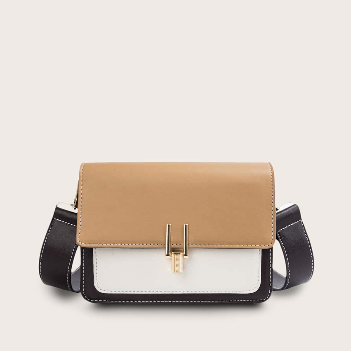 

Colorblock Flap Crossbody Bag, Multicolor