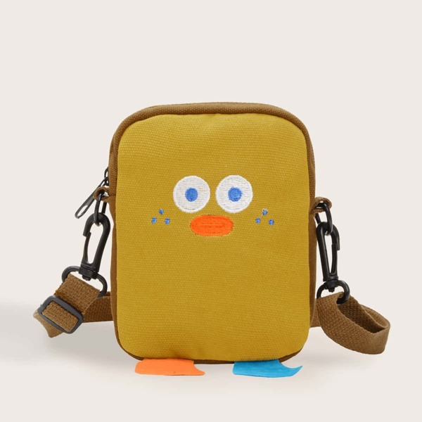 

Girls Embroidered Detail Crossbody Bag, Yellow