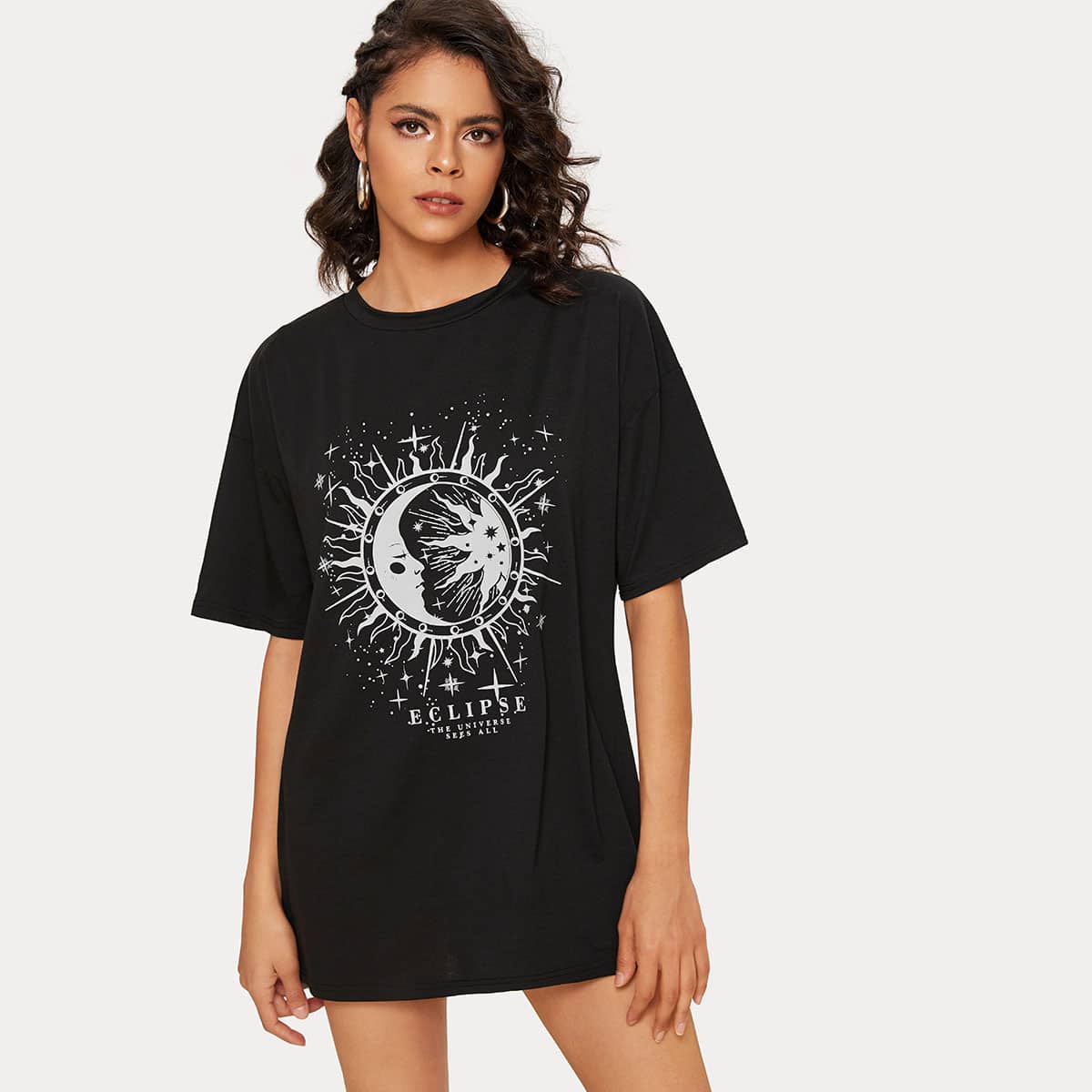 

Moon & Sun Boyfriend Tee, Black