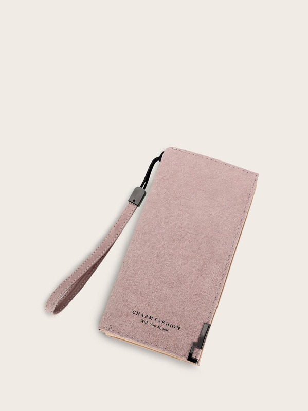 

Letter Graphic Fold Over Purse, Pink