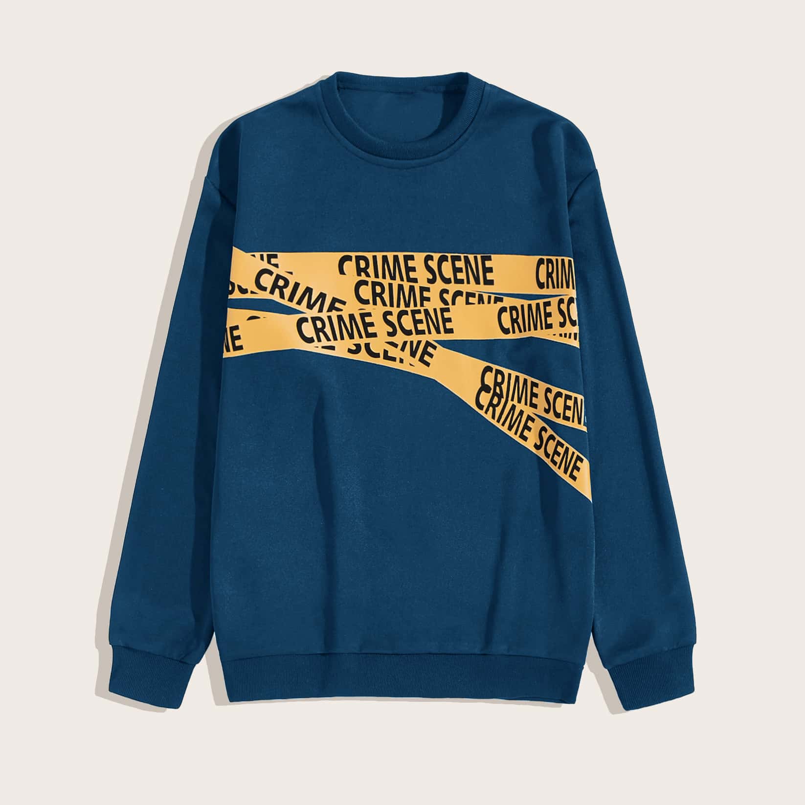 

Guys Letter Graphic Crew Neck Sweatshirt, Blue