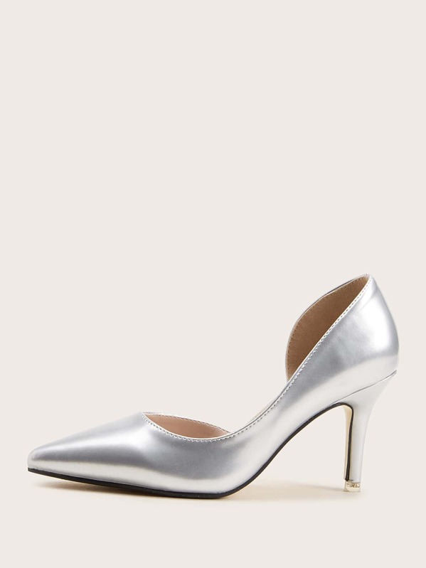 

Point Toe Stiletto Heels, Silver