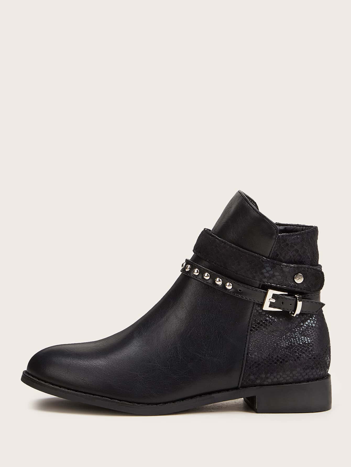 Chelsea boots met rits aan de zijkant en met gesp | SHEIN Nederland