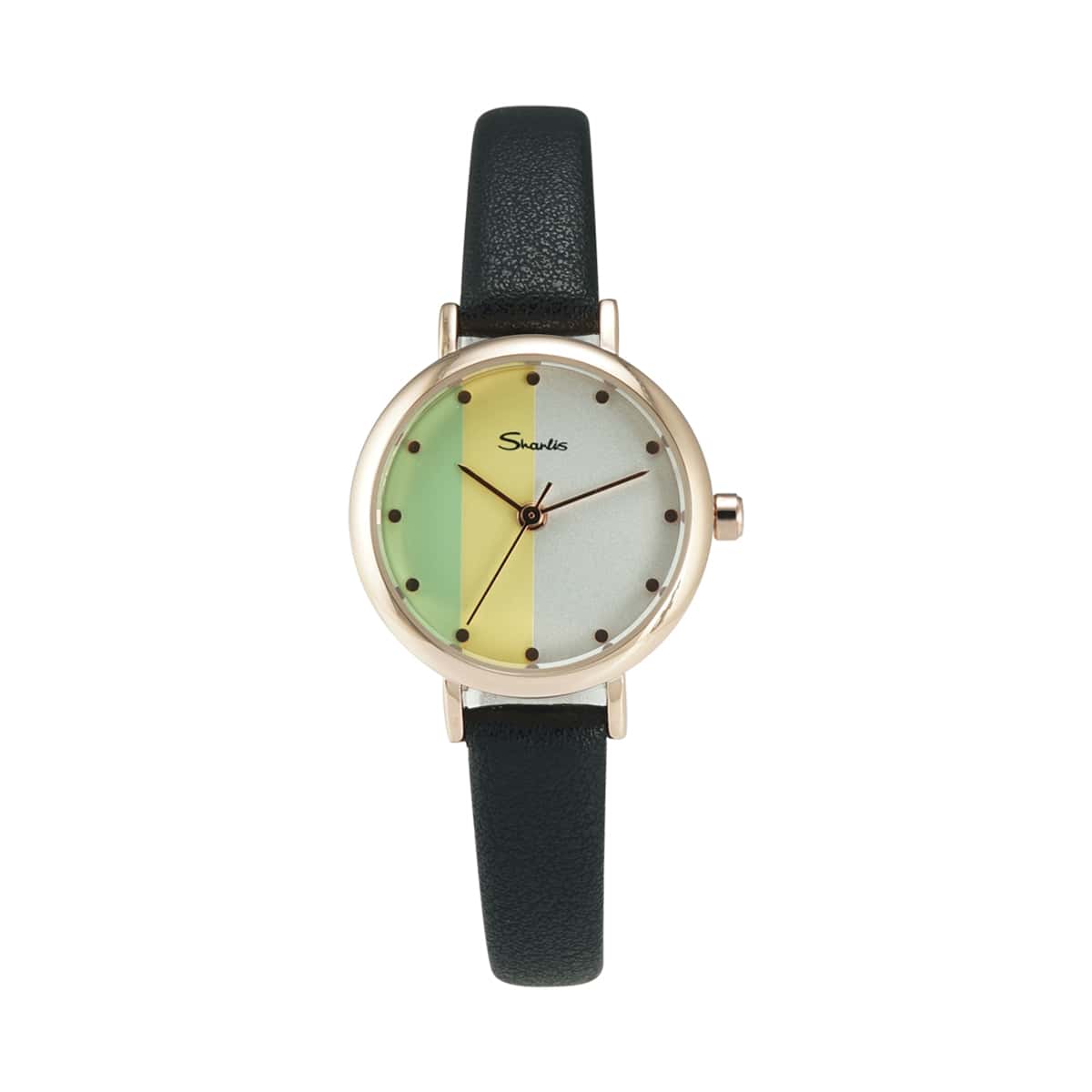 

Color Block Studded Dial Quartz Watch