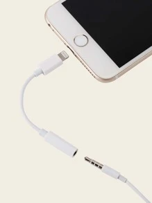 耳機插孔適配器適用於iphone - 白色 - 查看 2
