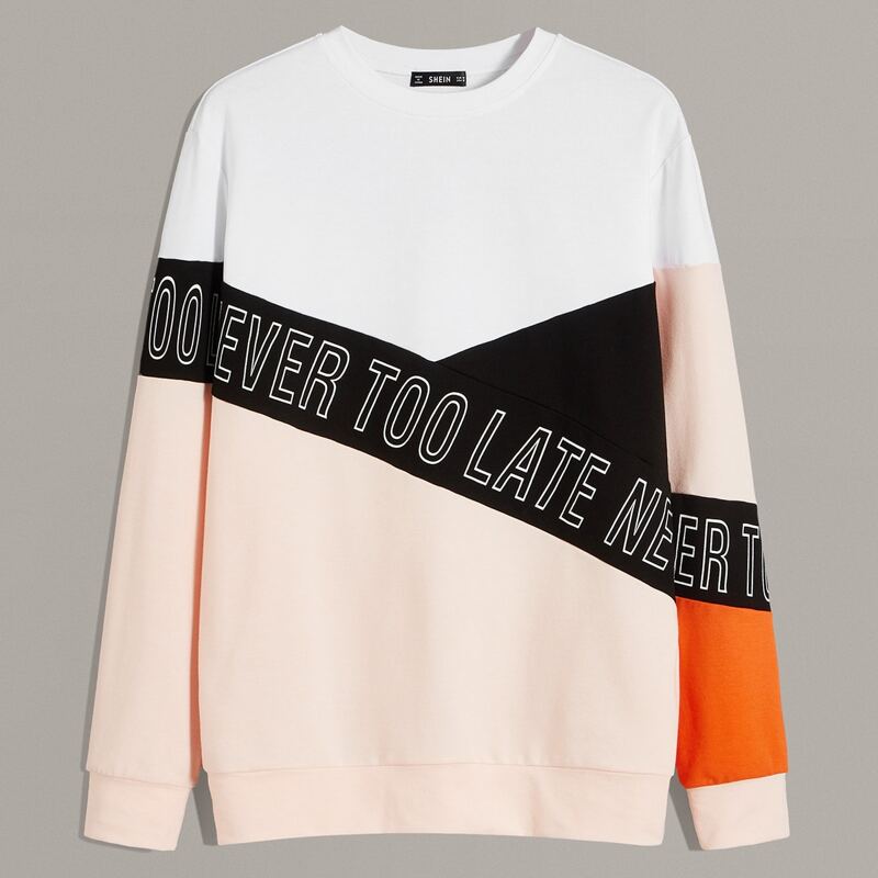 

Guys Colorblock Slogan Graphic Pullover, Multicolor