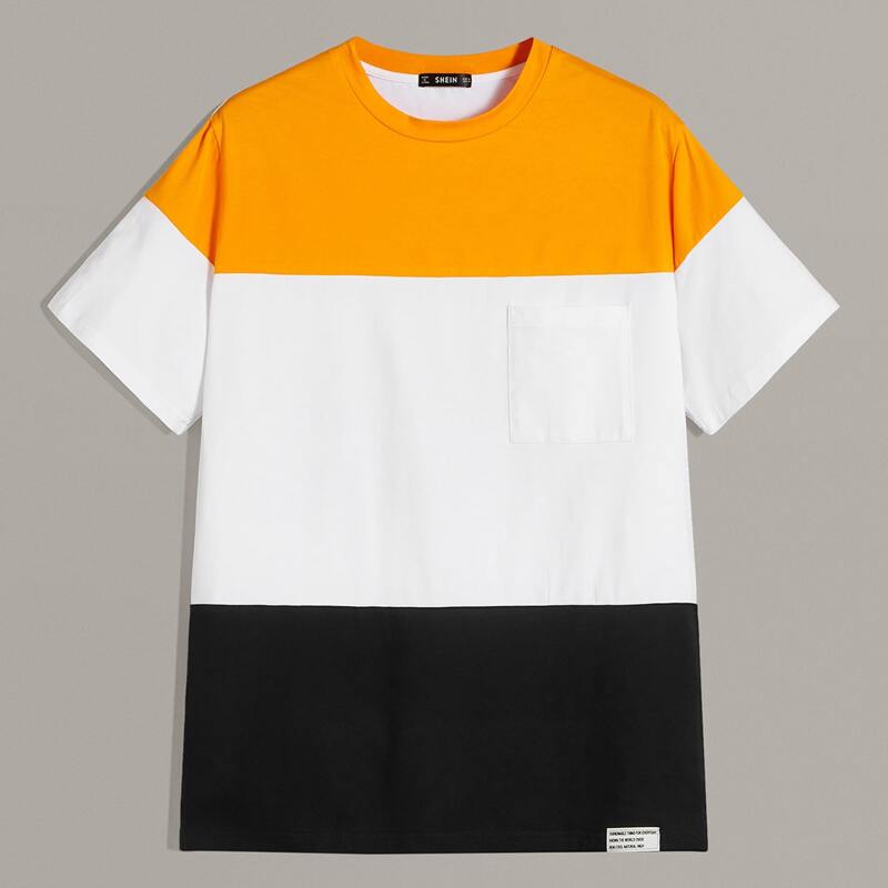 

Guys Pocket Front Colorblock Top, Multicolor