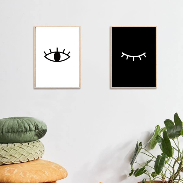 

1pc Simple Eye Wall Art Print Without Frame