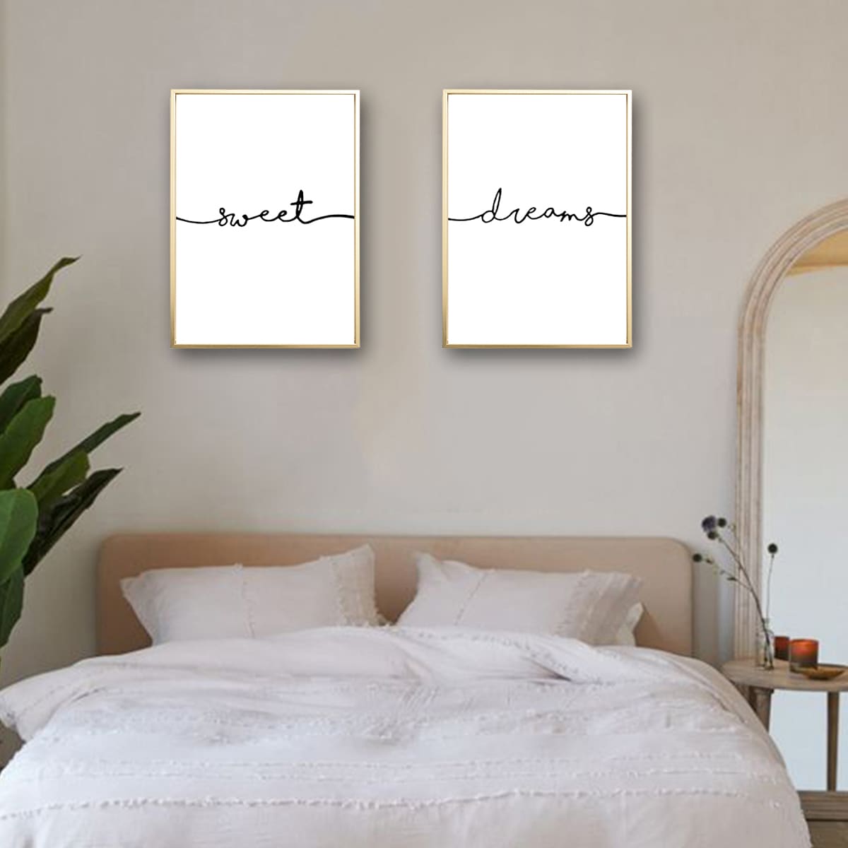 

1pc Abstract Letter Wall Print Without Frame, Multicolor