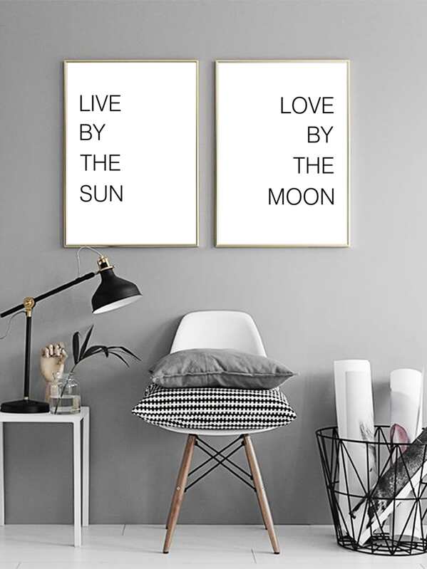 

1pc Simple Slogan Wall Art Print Without Frame