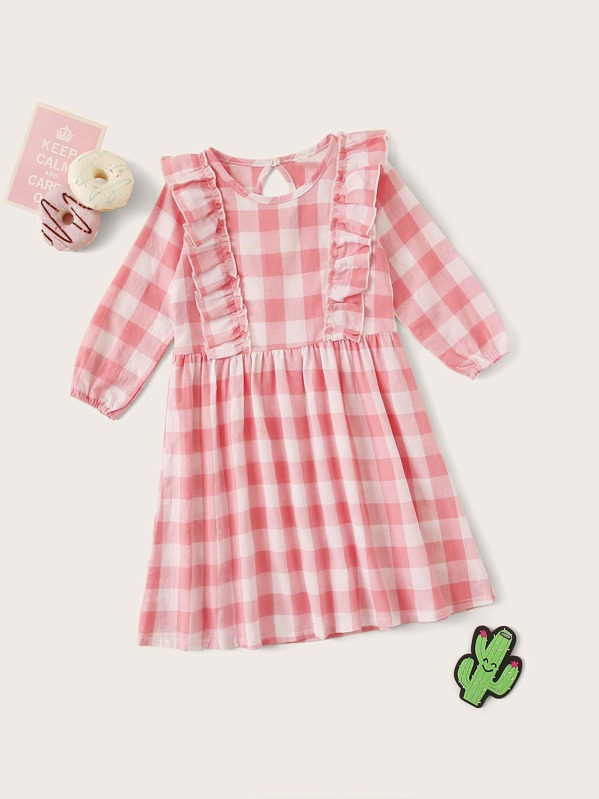 

Toddler Girls Buffalo Plaid Night Dress, Pink, Sofia B