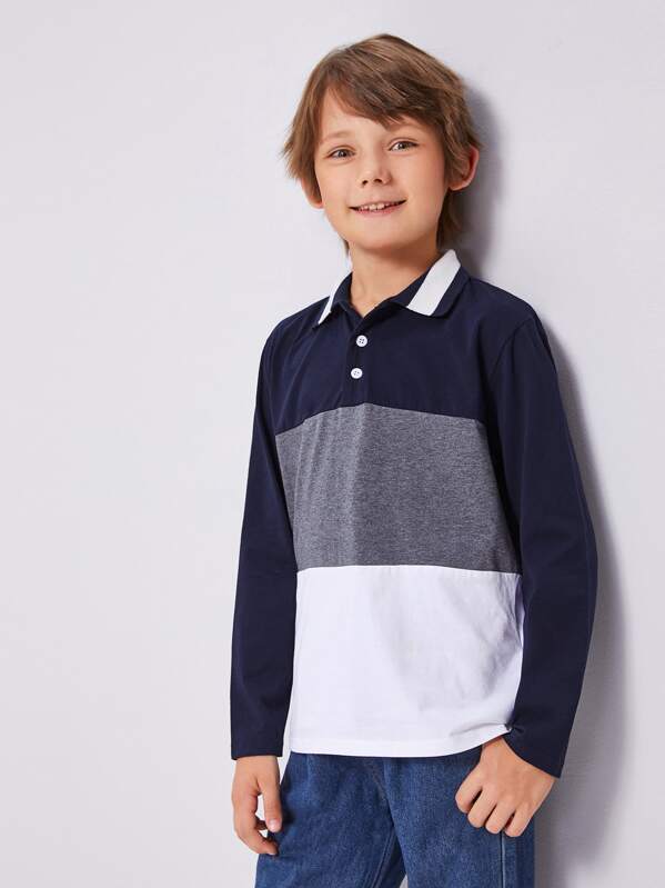 

Boys Colorblock Polo Shirt, Multicolor, Bogdan