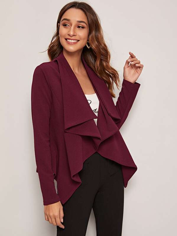 

Куртка с каскадным воротником, Бургундия, Gabi B