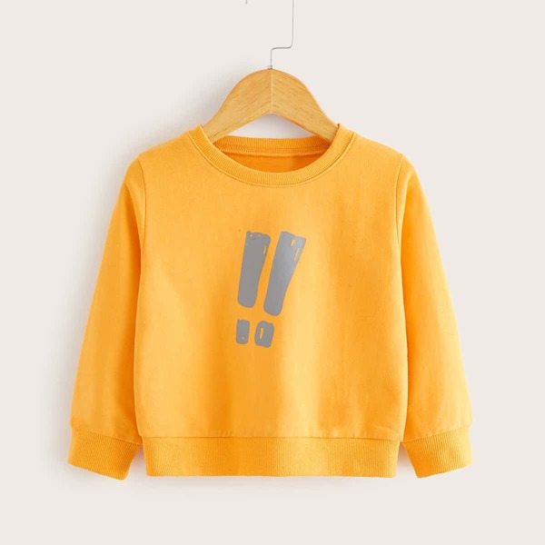 

Toddler Boys Symbol Print Crew Neck Sweatshirt, Yellow bright