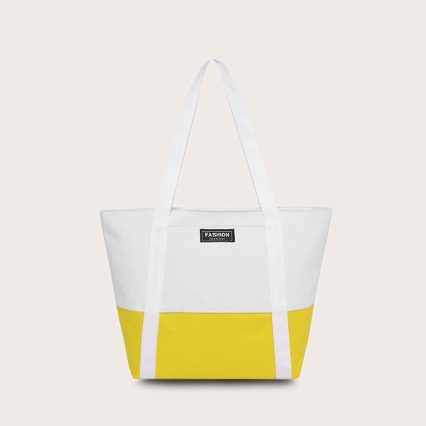 

Color Block Winged Tote Bag, Multicolor