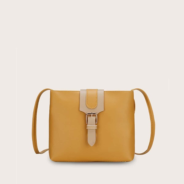 

Buckle Strap Crossbody Bag, Yellow