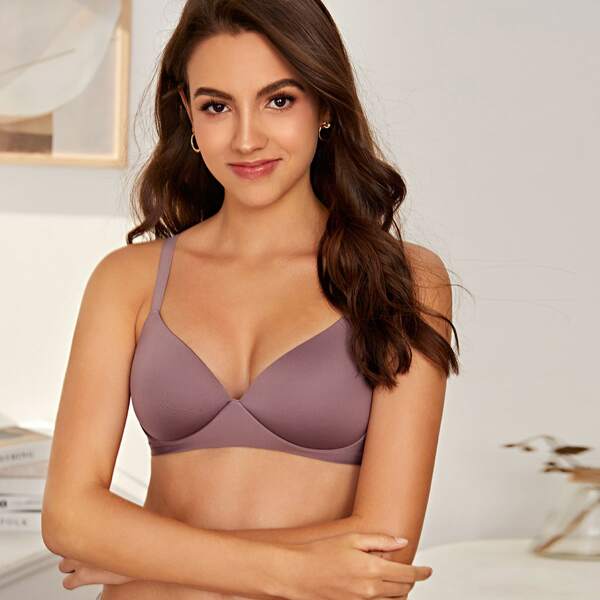Adjustable Strap Bra, Pink