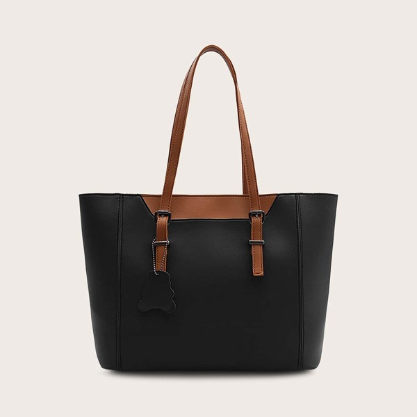 

Two Tone Tote Bag, Black