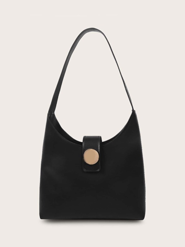 

Geometric Decor Tote Bag, Black