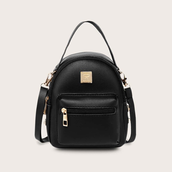 

Minimalist Pocket Front Backpack, Black