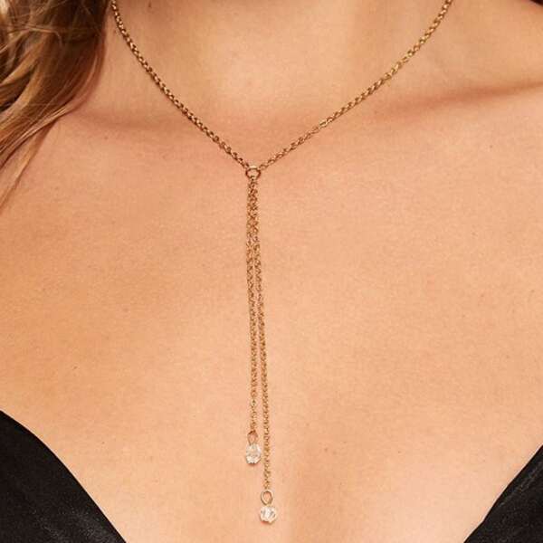 

1pc Minimalist Necklace, Gold