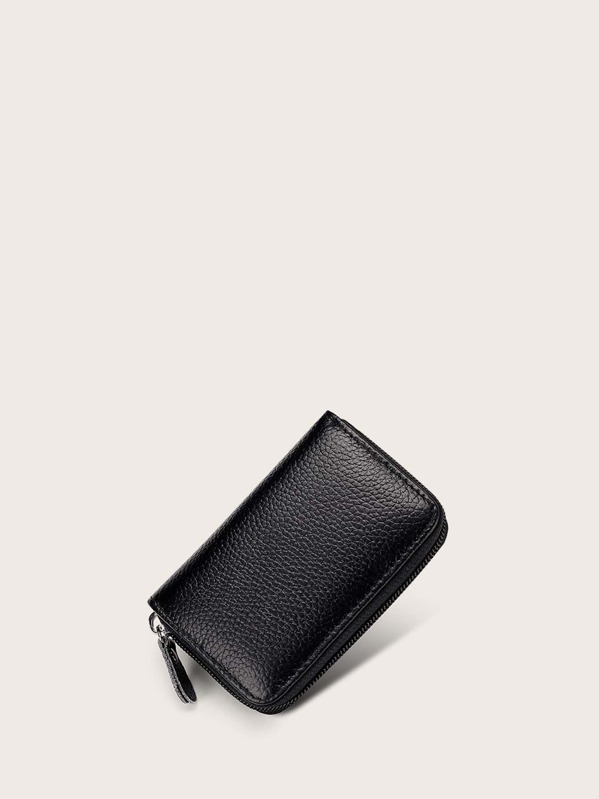 

Minimalist Zip Around Purse, Black