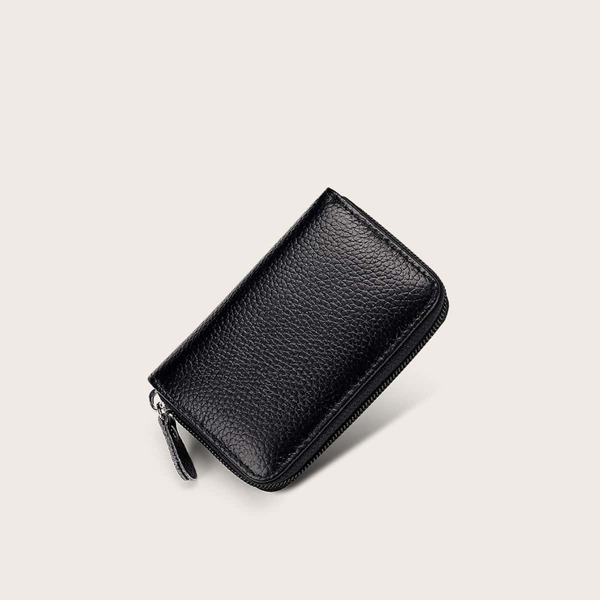 

Minimalist Zip Around Purse, Black