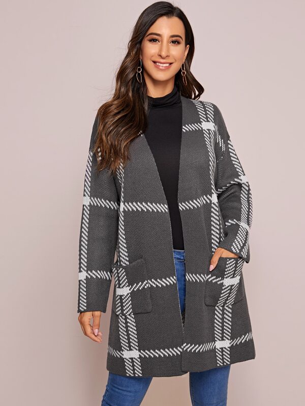 Cardigan a cuadros clearance