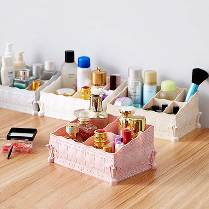 

1pc Multi-compartment Desktop Storage Box, Multicolor