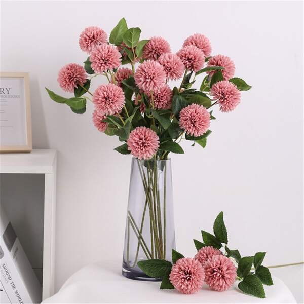 

1 Branch Artificial Dandelion, Pink