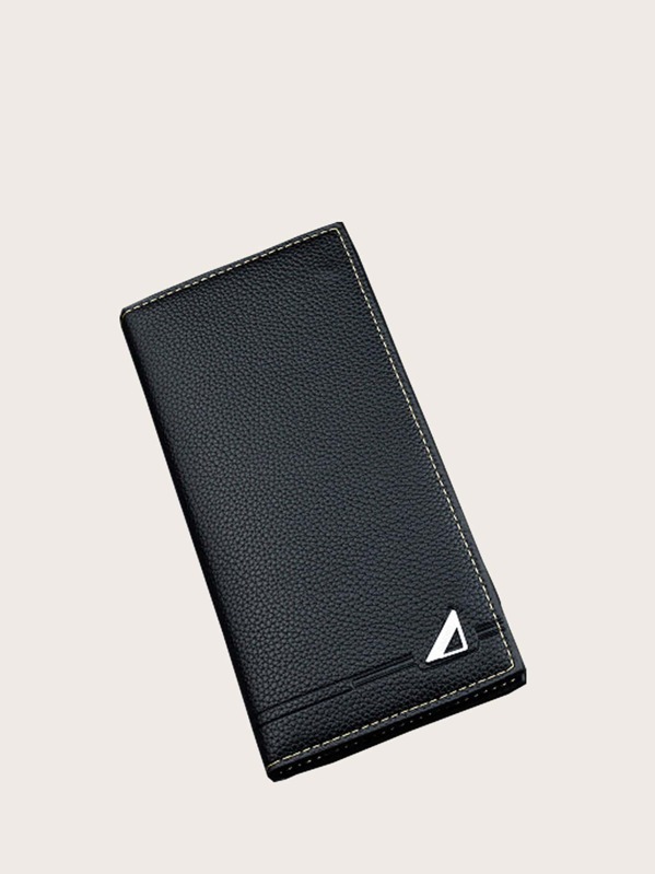 

Men Textured Fold Over Purse, Black
