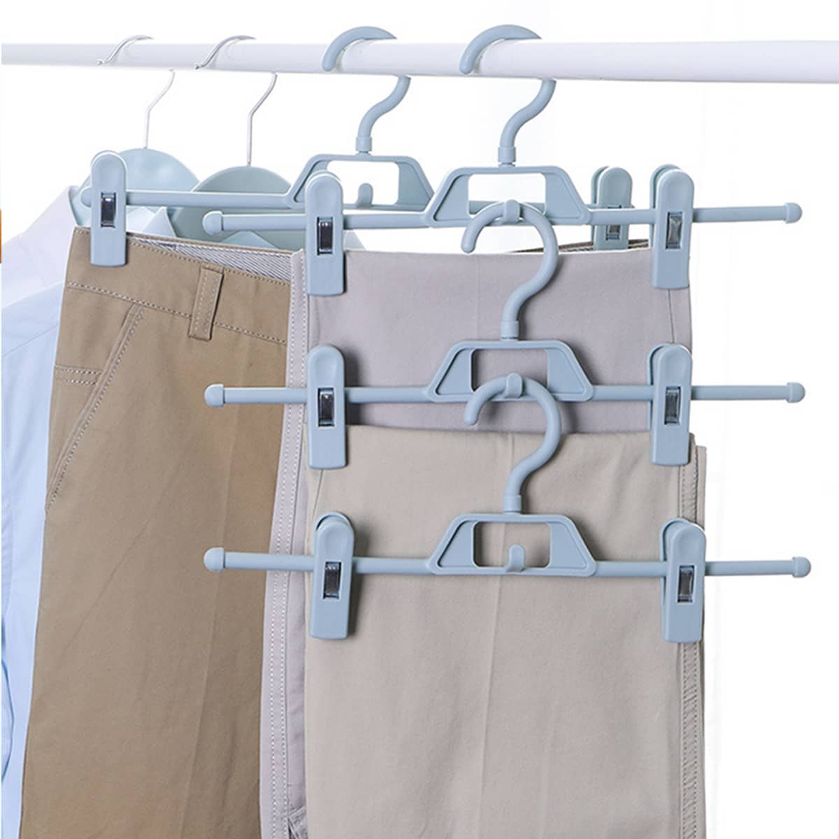 

5pcs Stackable Plastic Pants Hanger