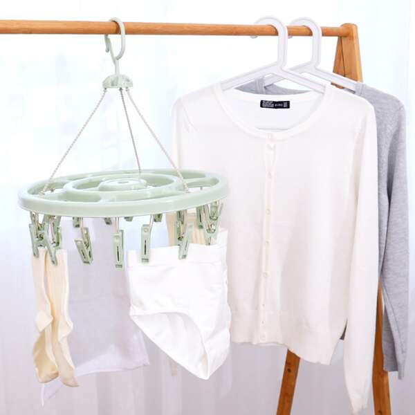 

1pc Multifunctional Plastic Round Socks Hanger