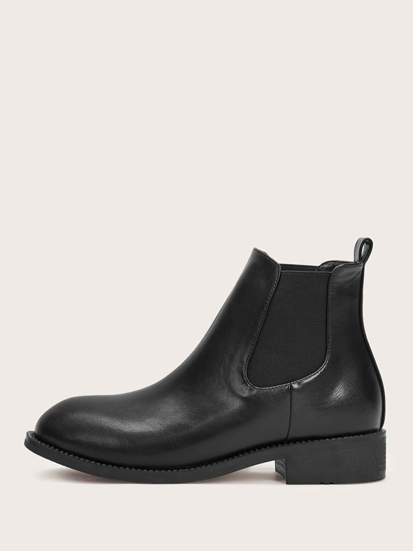 

Leather Look Chelsea Boots, Black