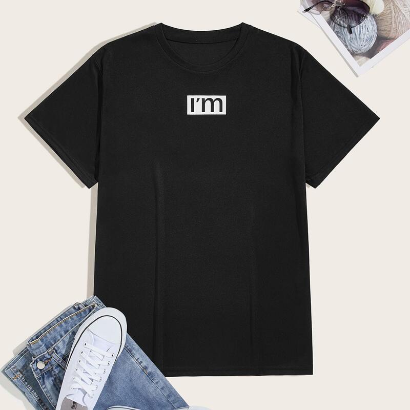 

Guys Letter Graphic Tee, Black