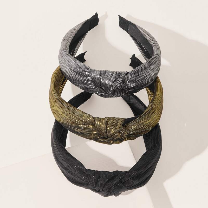 

3pcs Twist Hair Hoop, Multicolor