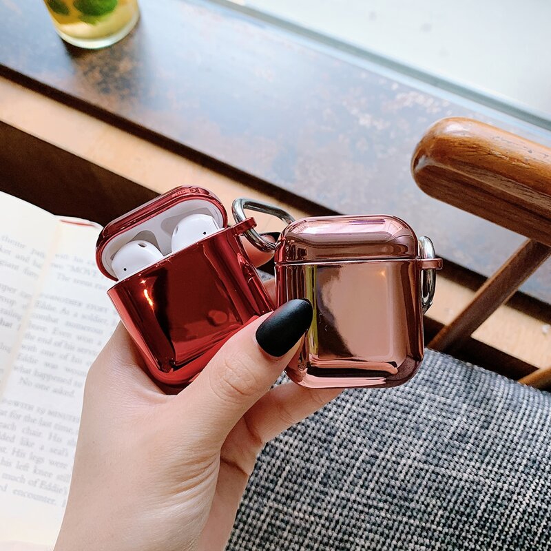 

1pc Metallic Airpods Box Protector, Multicolor