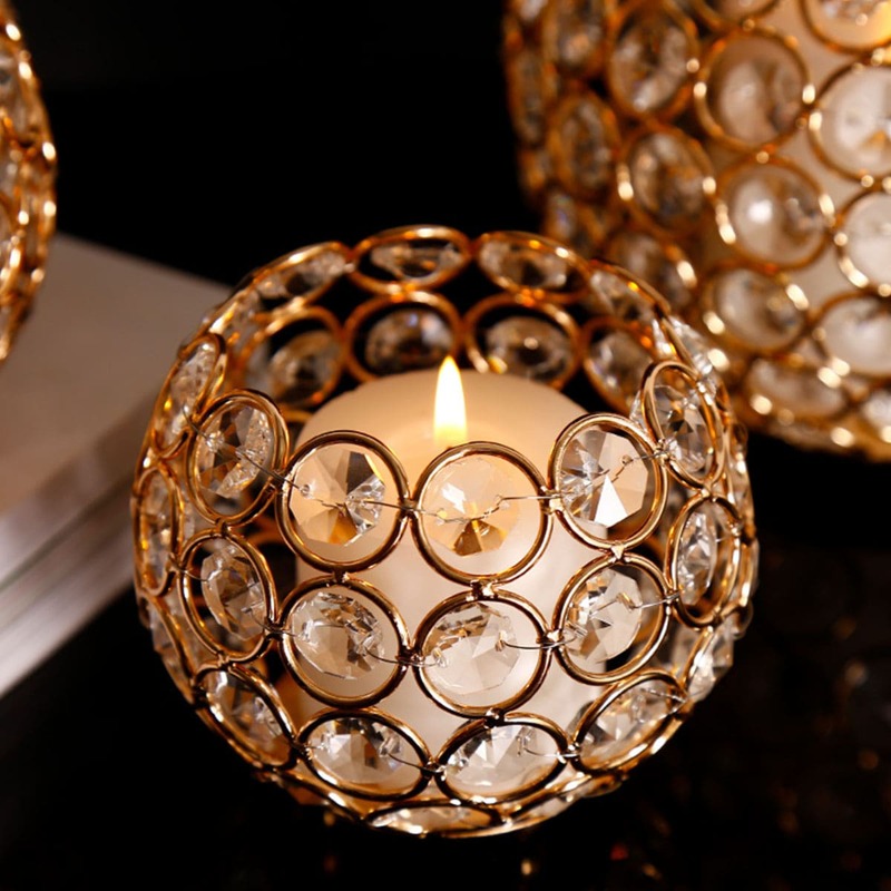 

1pc Crystal Decor Candle Cover