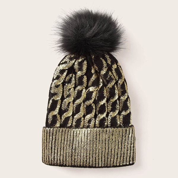 

Metallic Knit Beanie, Multicolor