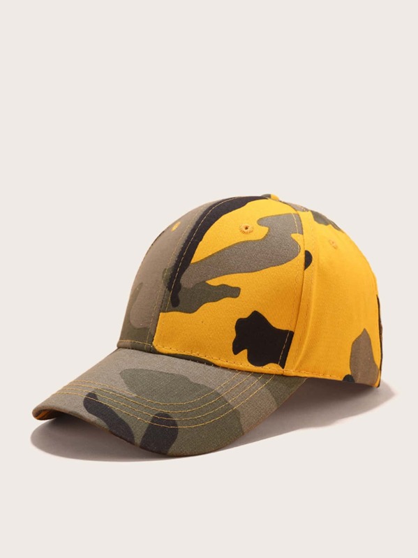 

Men Camo Pattern Baseball Cap, Multicolor