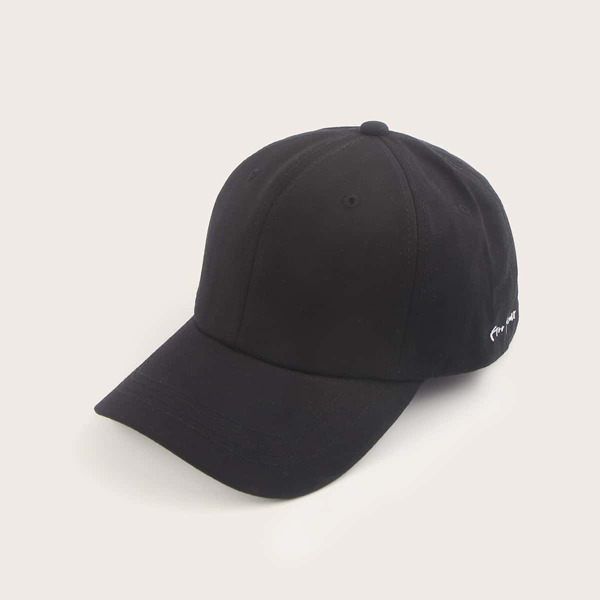 

Men Letter Embroidery Baseball Cap, Black