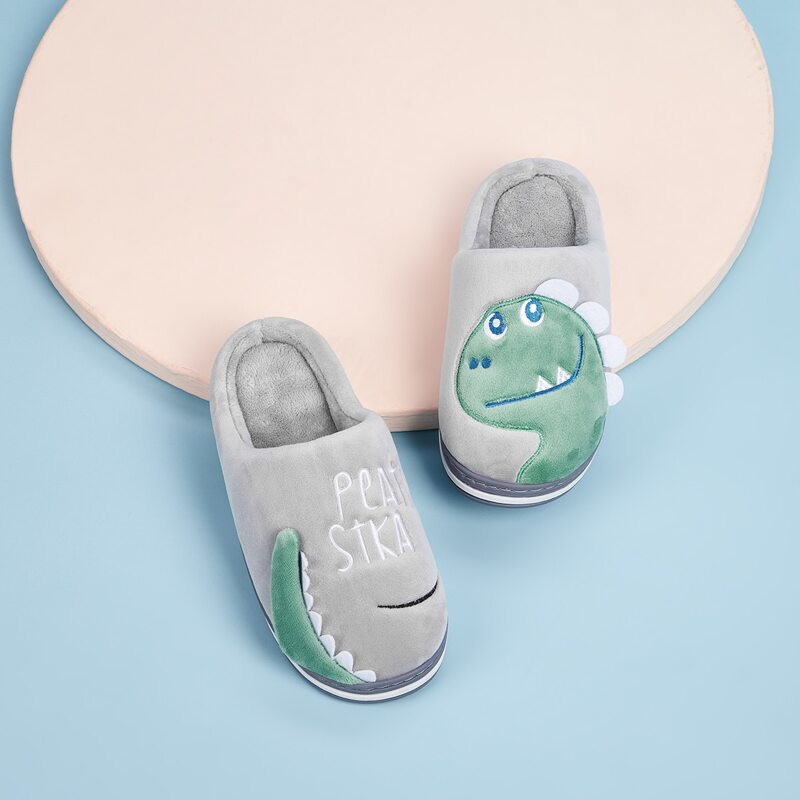 

Cartoon Crocodile Fluffy Slippers, Multicolor