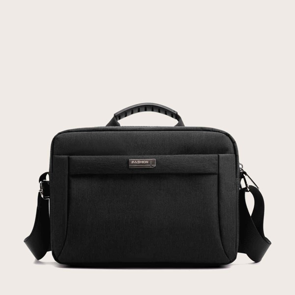 

Men Minimalist Briefcase, Black