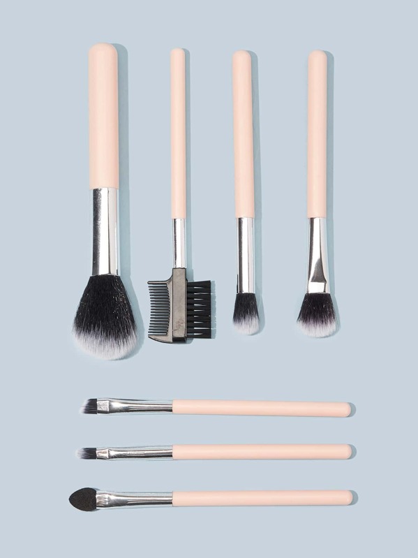 

7pcs Flat Makeup Brushes Set, Multicolor