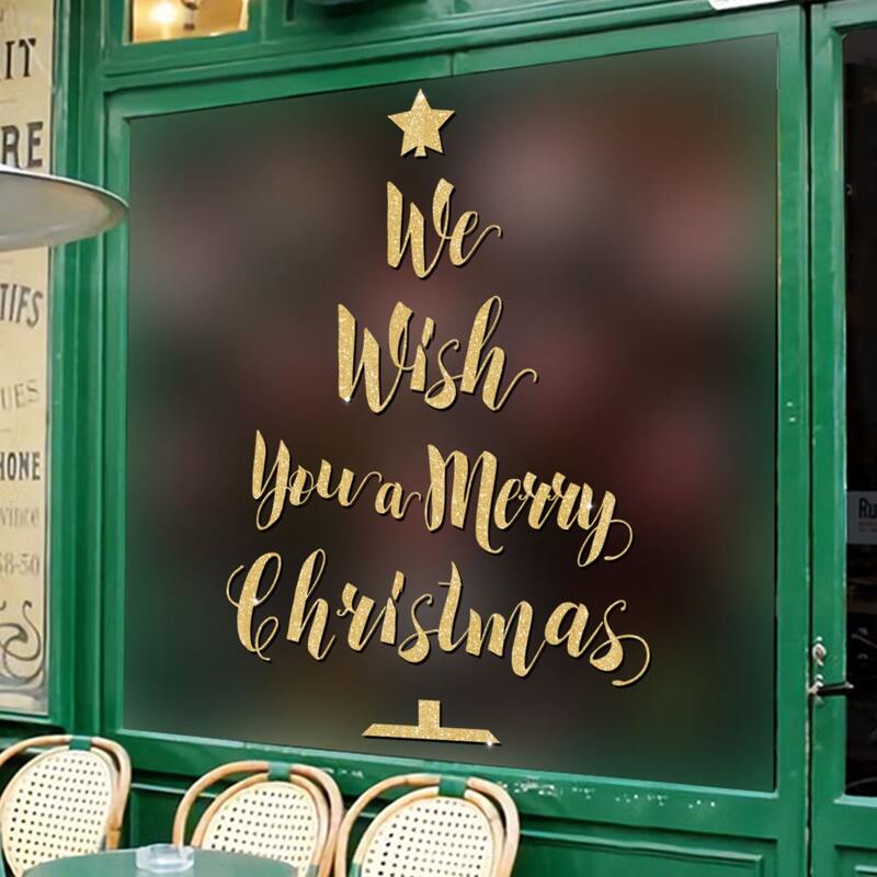 

Christmas Slogan Print Wall Sticker