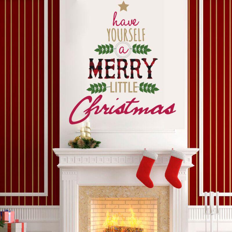 

Christmas Slogan Print Wall Sticker