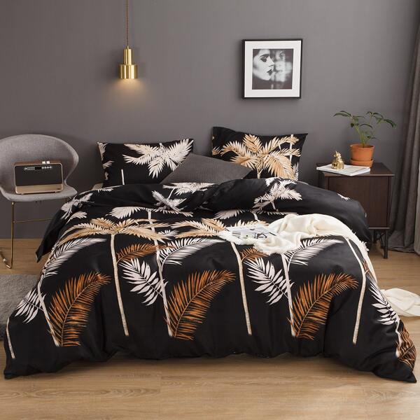 

Palm Tree Print Sheet Set, Multicolor